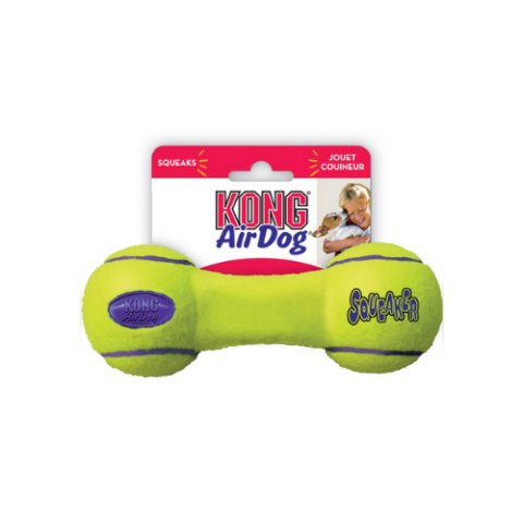 KNG-77526 - KONG CLASSIC TOY SQUEAKER DUMBBELL MEDIUM HUESO 1